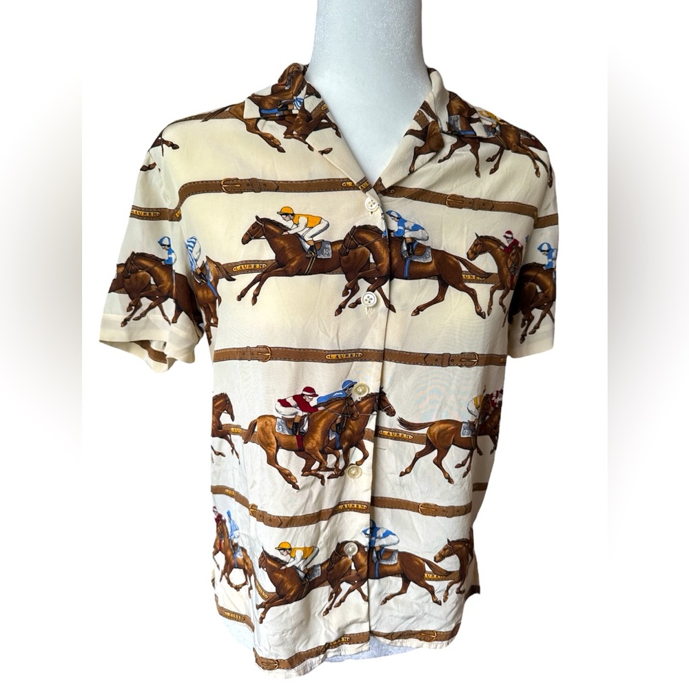 LRL Equestrian Silk P/P 90’s Y2K Top